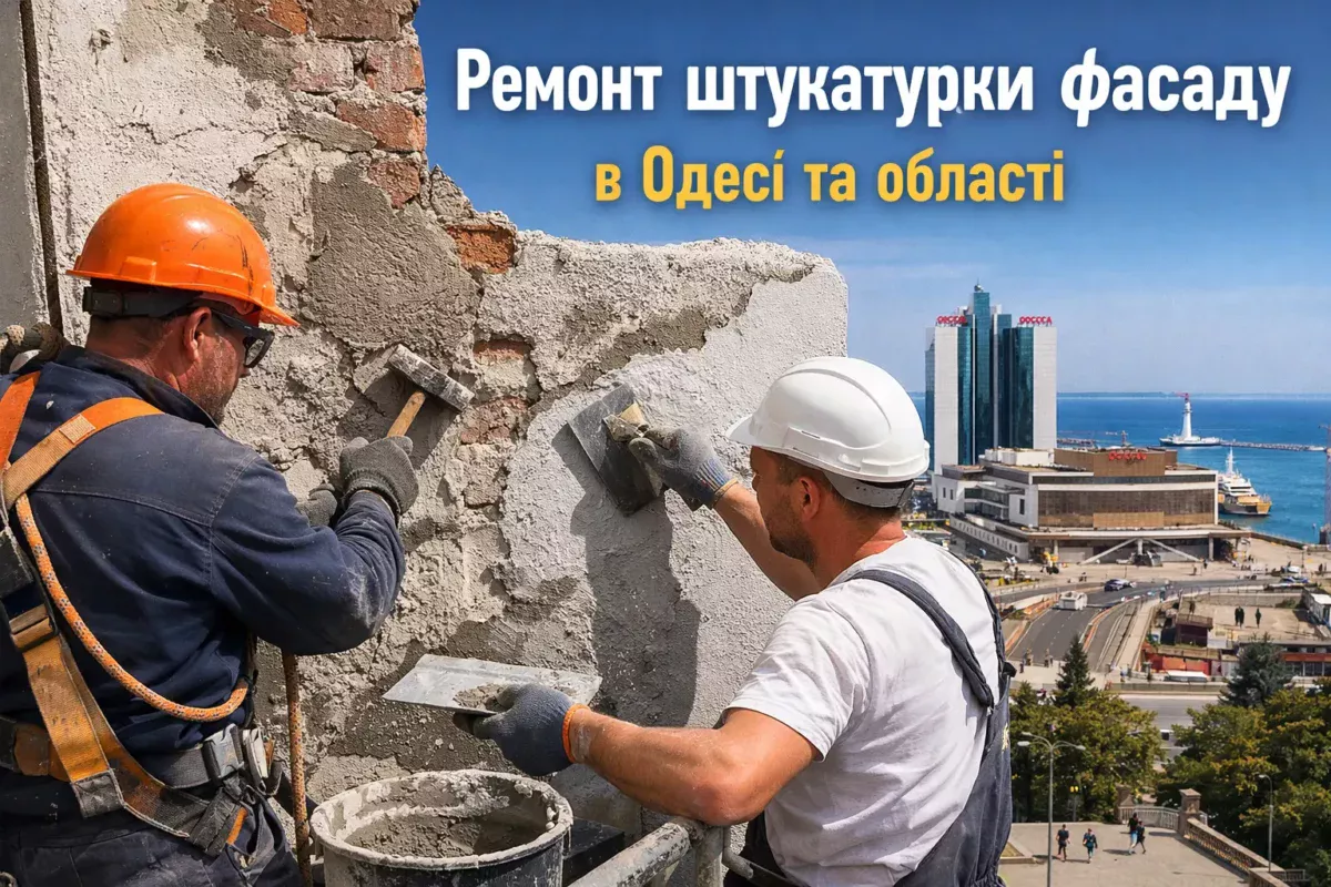 Ремонт штукатурки фасаду в Одесі та Одеській області