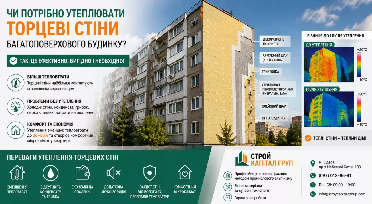 Чи потрібно утеплювати торцеві стіни