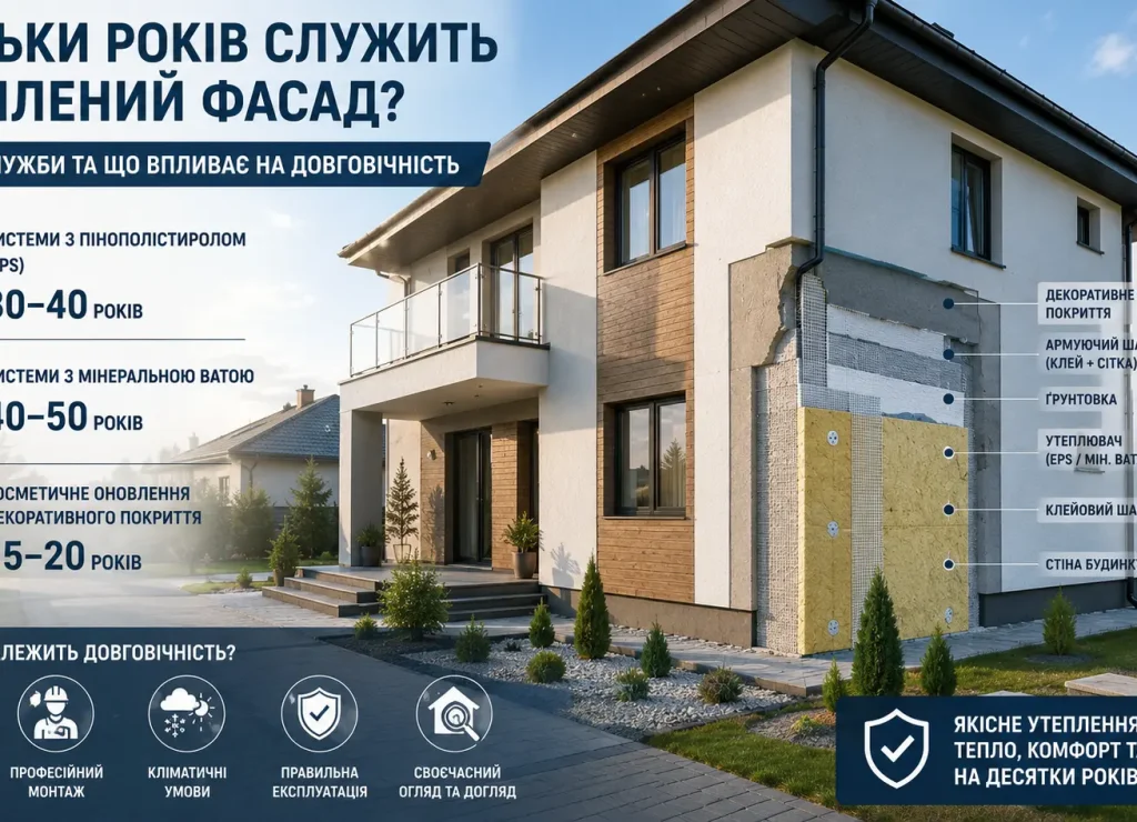 Скільки років служить утеплений фасад
